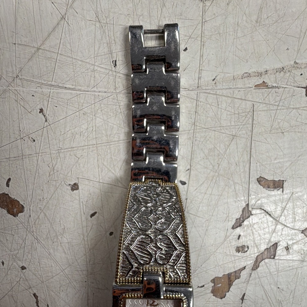 Studio I Women's Quartz Analog Rectangle Two-Tone Silver Bracelet Watch - Picture 5 of 8